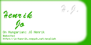 henrik jo business card